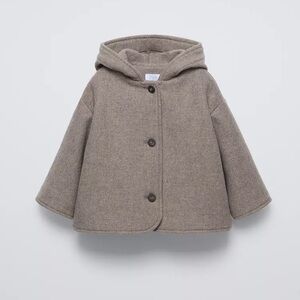 Zara Manteco Wool Blend Baby Coat